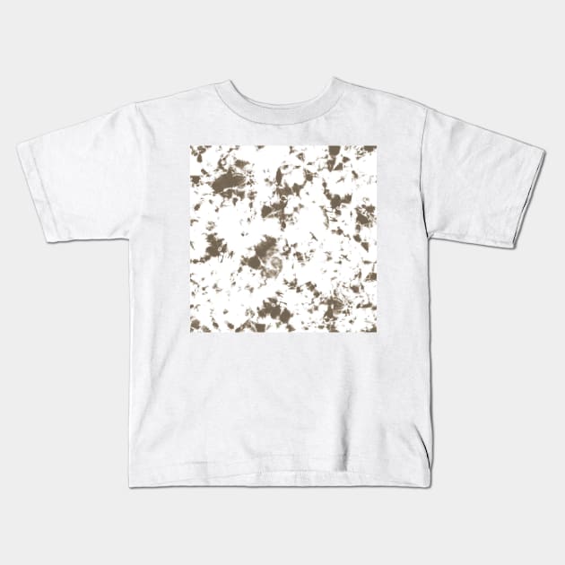 Brown bark and white cow texture - Tie-Dye Shibori Texture Kids T-Shirt by marufemia